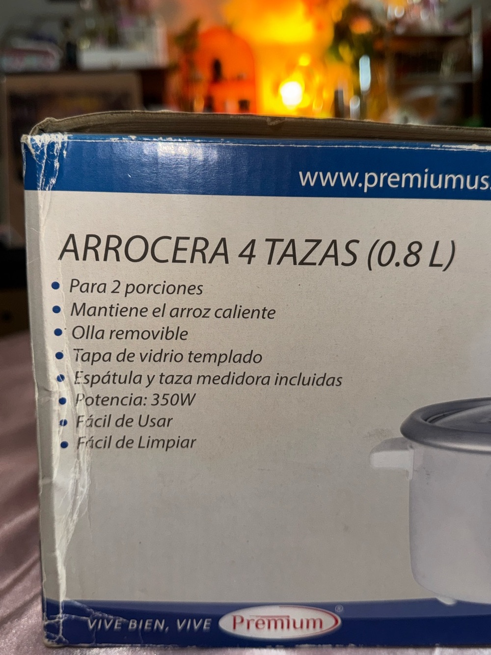 White Mini Rice Cooker with Spoon & Measuring Cup - Picture 4 of 4